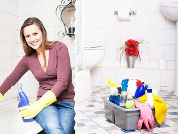 xử lý vết bẩn vách ngăn vệ sinh compact
